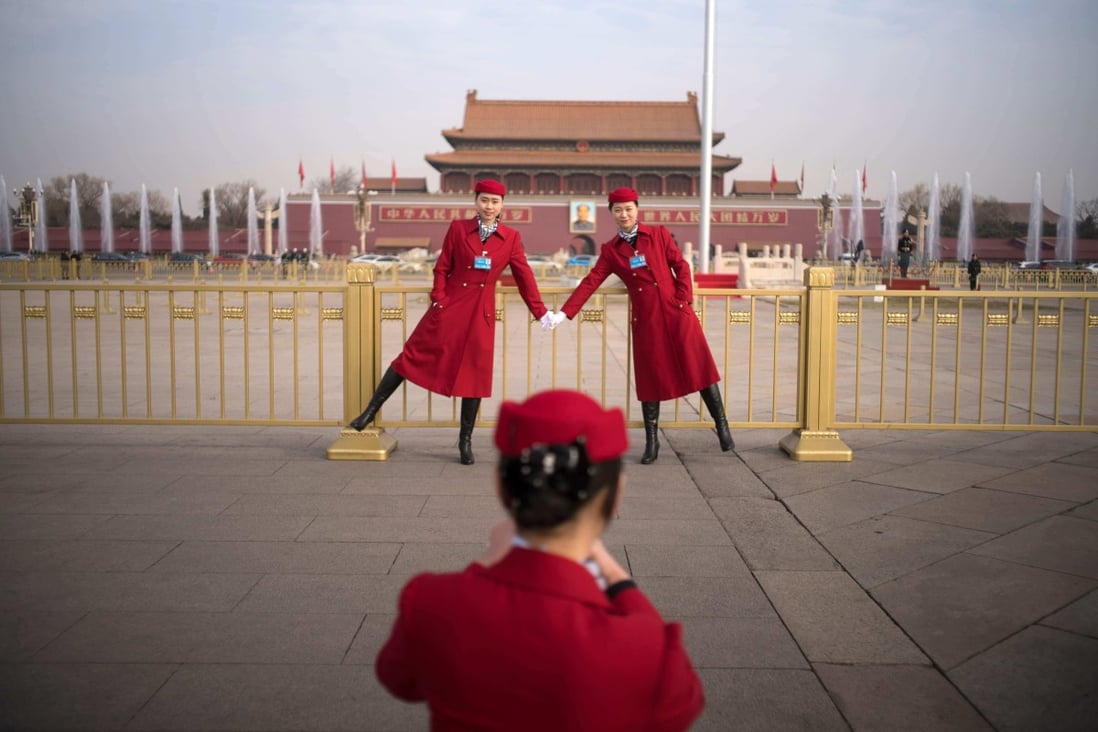 Chinese hostesses at Tiananmen Square in Beijing during the opening session of the National People’s Congress in March 2018. People who are exposed to the complexity of a country are more likely to develop affection for it, instead of relying on stereotypes. Photo: AFP 