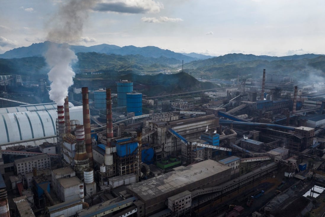 A steel factory in Chengde, China’s northern Hebei province. China’s steel industry is the largest source of carbon emissions among 31 manufacturing sectors in China. Photo: AFP 