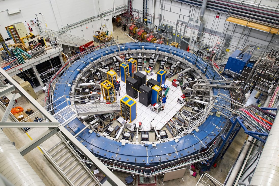 The Muon g-2 ring is seen at the Fermi National Accelerator Laboratory outside Chicago in August 2017. Photo: Fermilab via AP