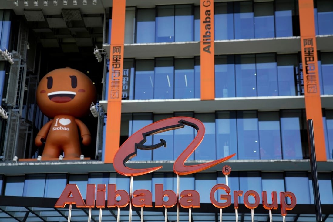 A logo of Alibaba Group is seen during Alibaba Group’s 11.11 Singles’ Day global shopping festival at the company’s headquarters in Hangzhou, Zhejiang province on November 11, 2019. Photo: Reuters