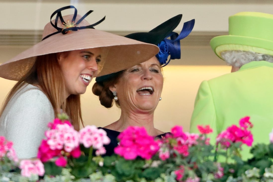 Princess Beatrice with her mum Sarah, Duchess of York, and her grandmother, Queen Elizabeth at Royal Ascot in June 2018. Photo: Indigo/Getty Images