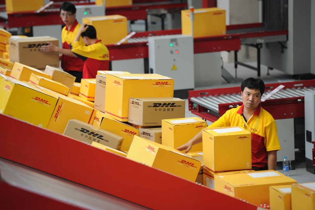 International logistics group DHL Express said in a new report on Tuesday that the momentum in e-commerce trade increased during the pandemic and was expected to accelerate in the coming years. Photo: AFP