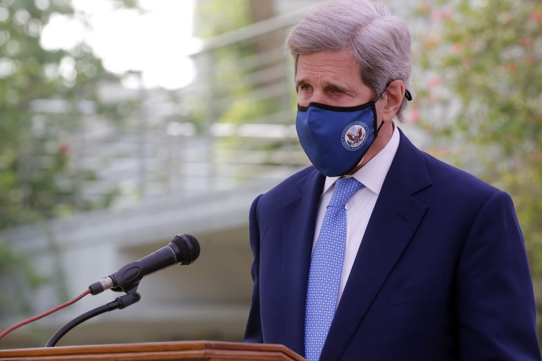 John Kerry, special US envoy on climate, is expected to meet his Chinese counterpart Xie Zhenhua, a long-serving climate diplomat recently reappointed as special envoy. Photo: EPA-EFE