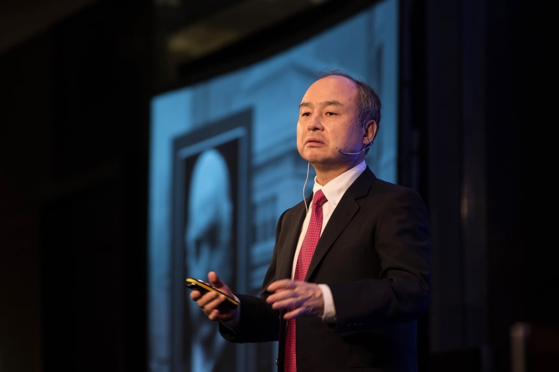Masayoshi Son, chairman and chief executive of Japanese conglomerate SoftBank Group Corp, is expected to report in May the highest group net income for a listed Japanese company in any quarter dating back to 1990. Photo: Bloomberg