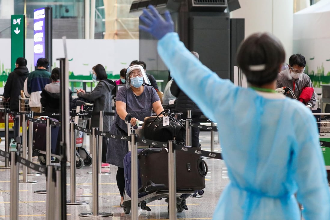Hong Kong has imposed a flight ban on certain countries after detecting its first community Covid-19 cases involving a mutated strain. Photo: Nora Tam
