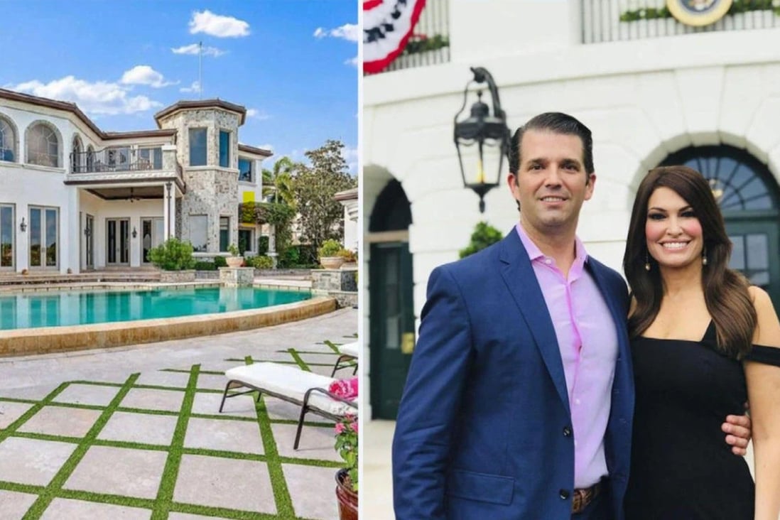 Donald Trump Jr. and Kimberly Guilfoyle, and their new Florida mansion. Photos: Luxurylaunches
