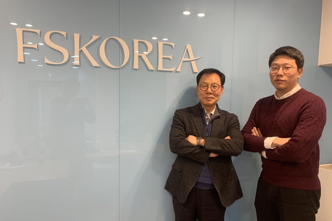 From left, Hwang Jae-kwang, president of FSKOREA, and Daniel Hwang, overseas sales manager