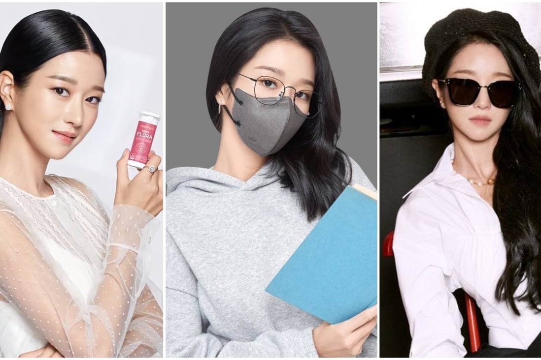 Seo Ye-ji modelling for brands Inner Flora, Aer and Rieti – which have all abruptly ended the relationship. Photos: @YEJISDOORMAT; @chachabelz06; @ChilledSoju/Twitter