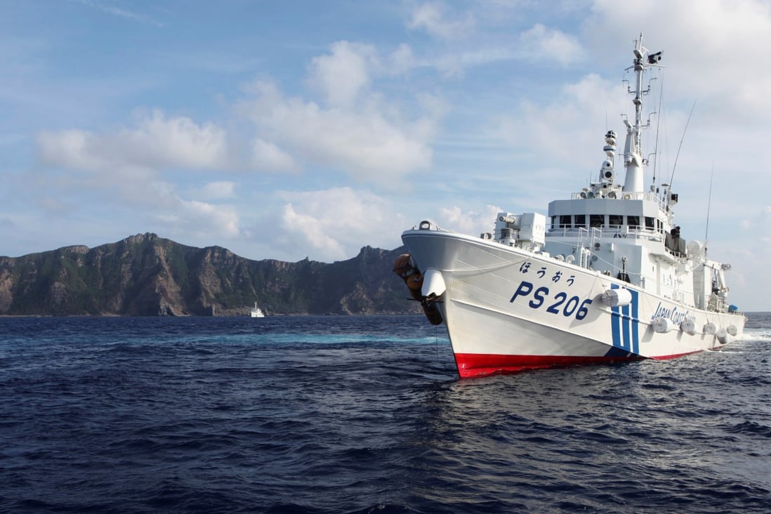 A Japan Coast Guard vessel seen near the Diaoyu Islands, known by Japan as the Senkaku Islands. Photo: Reuters