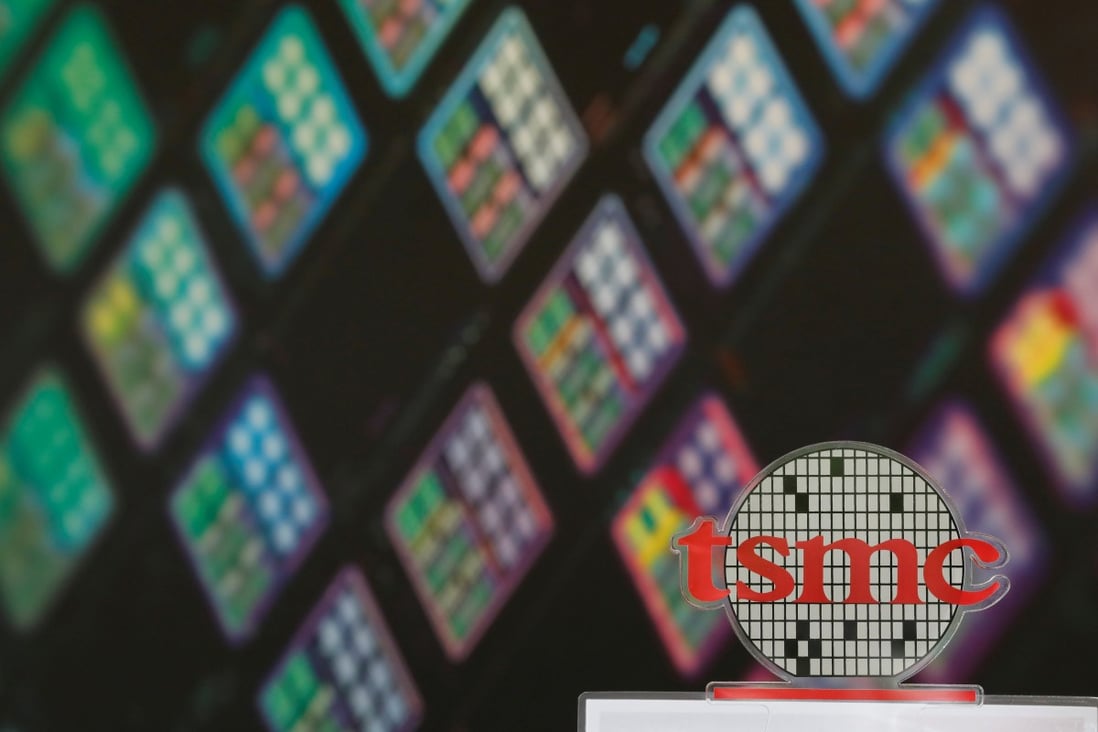 The TSMC logo is seen at its headquarters in Hsinchu, Taiwan. Photo: Reuters
