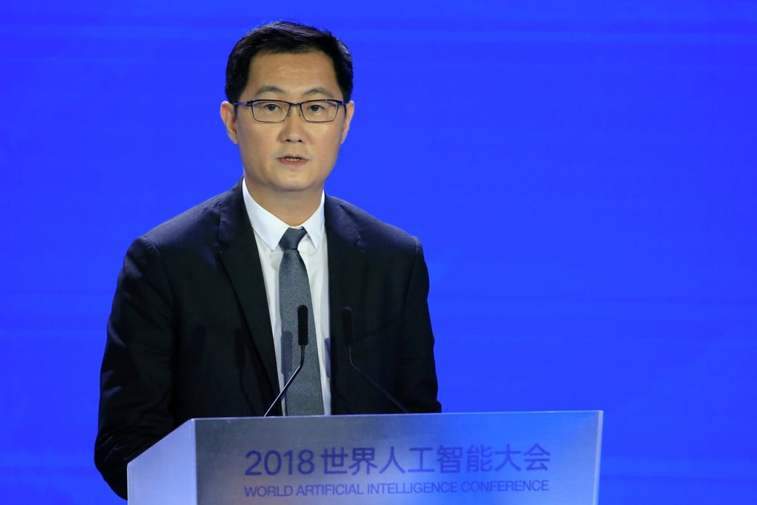 Tencent founder and CEO Pony Ma Huateng attends the World Artificial Intelligence Conference in Shanghai on September 17, 2018. After long keeping a low profile, Ma is now touting Tencent’s contribution to social value amid rising Big Tech scrutiny in China. Photo: Reuters