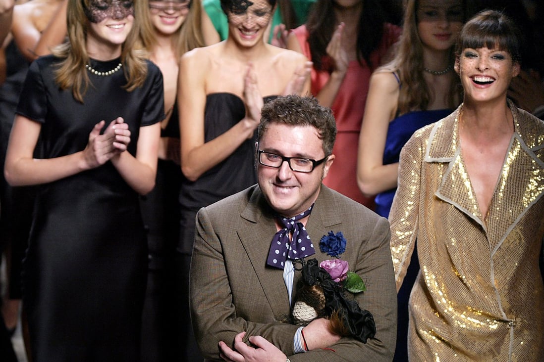 Designer Alber Elbaz after his show for Lanvin 12 in Paris during the ready-to-wear spring/summer 2004 collections in October 2003. Elbaz has died aged 59, the Richemont luxury group said on April 25, 2021. Photo: AFP