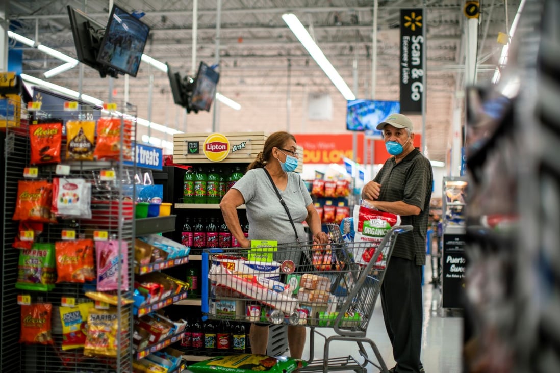 Shoppers at a Walmart store in North Brunswick, New Jersey, US, in July 2020. Photo: Reuters