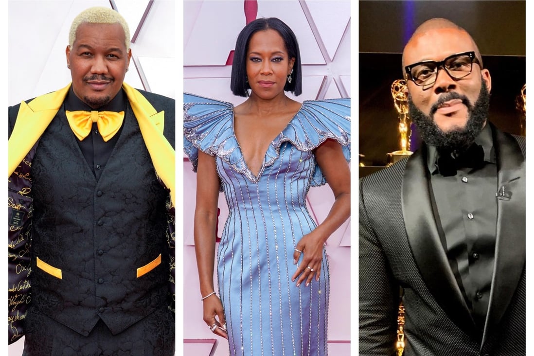 Oscars celebrities speaking out against racism: Travon Free, Regina King and Tyler Perry. Photos: CWH, @tylerperry/Instagram