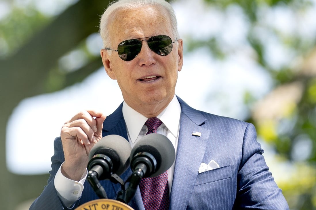 US President Joe Biden speaks at the White House in Washington on Tuesday. Photo: EPA-EFE