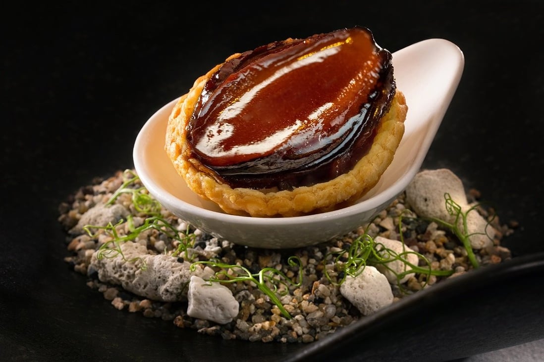 Whole abalone puff with Yunnan ham in rose sauce at Cuisine Cuisine. Photo: Cuisine Cuisine