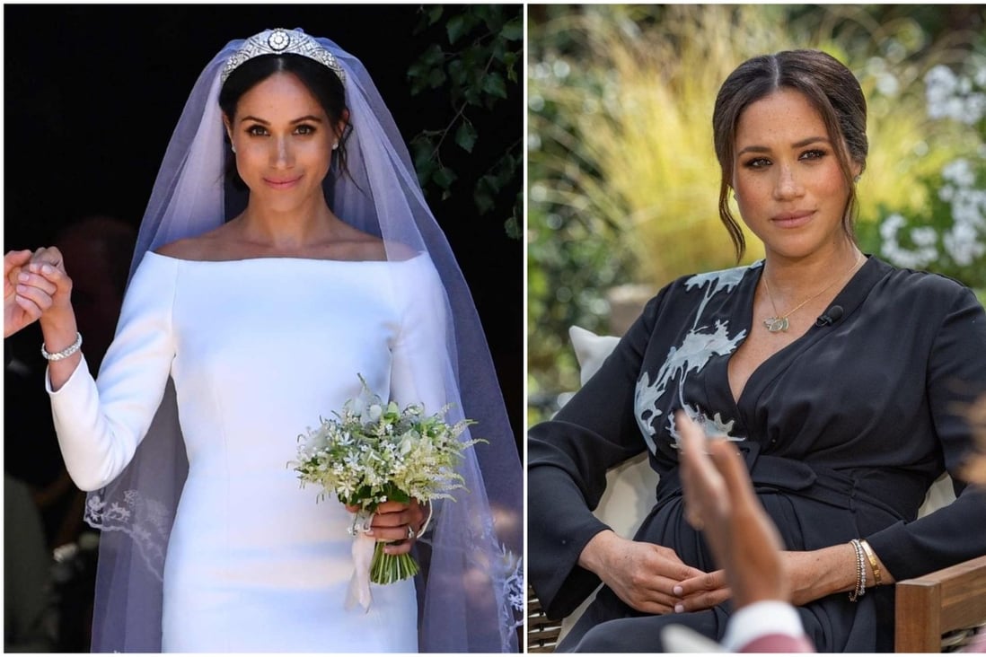Hidden Meanings Behind Meghan Markle S Fashion Choices From Princess Diana S Cartier Bracelet To The Givenchy Veil She Married Prince Harry In South China Morning Post