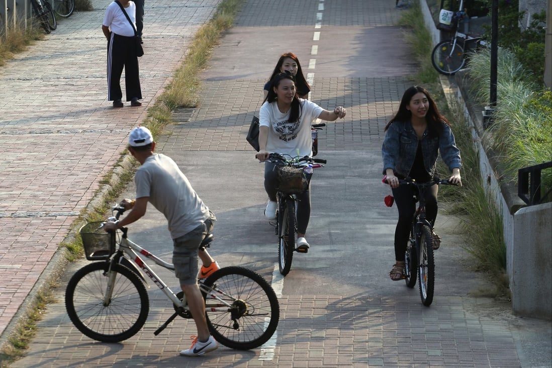 For some reason, Hong Kong only builds cycle tracks in the rural New Territories. Photo: SCMP