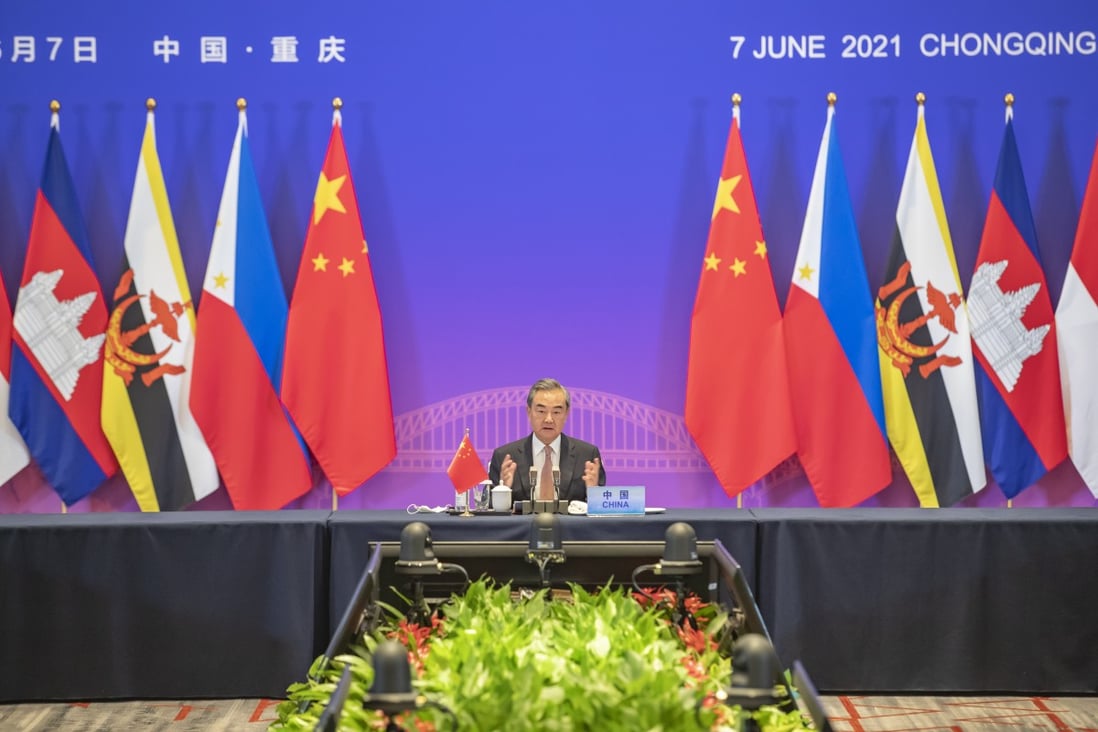 Chinese Foreign Minister Wang Yi attends the Special Asean-China Foreign Ministers’ Meeting in Chongqing on Monday. Photo: Xinhua