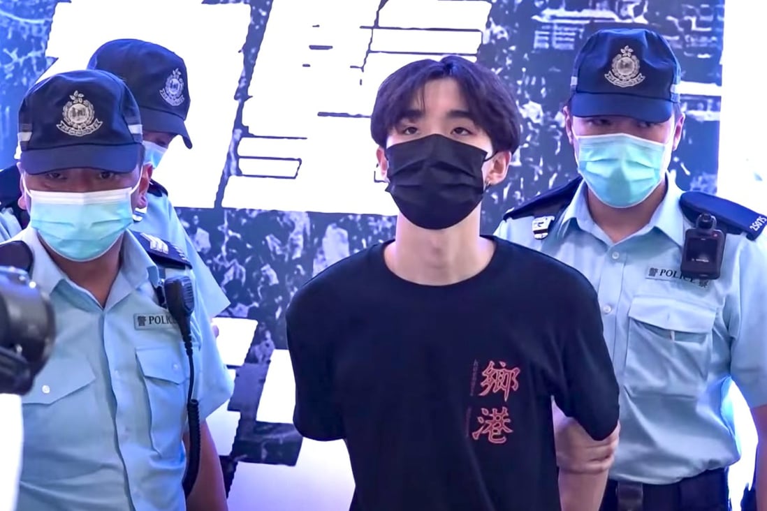 Hong Kong police arrest Wong Yat-chin on Friday. Photo: RTHK