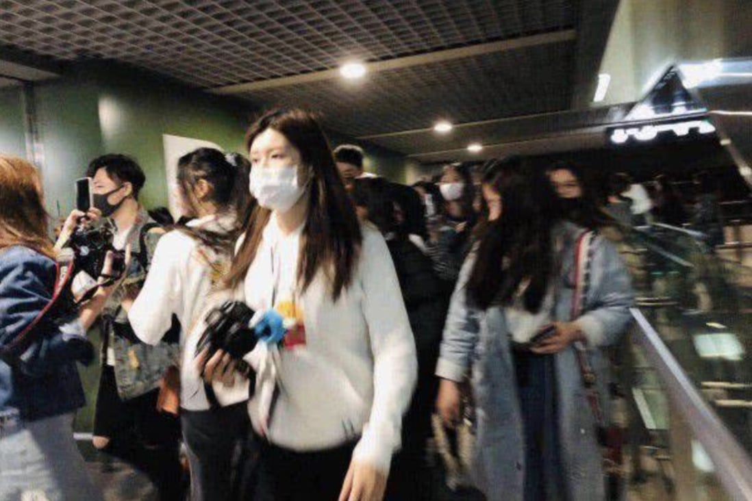 Swarms of excited K-pop fans broke the balustrade of a moving walkway at a Shanghai airport in 2019. Online fan clubs in China are known for being quick to mobilise and take part in activities that support their idol.
Photo: guancha