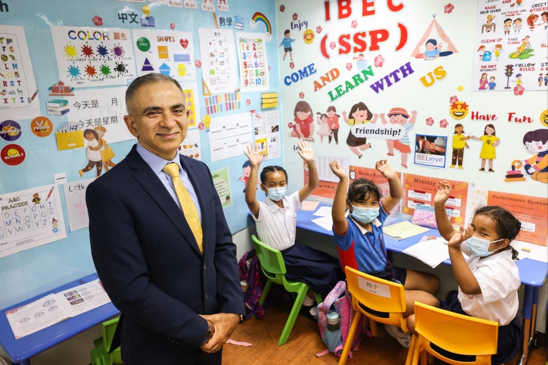 Spirit of Hong Kong Award nominee Manoj Dhar (left), co-founder and CEO of Integrated Brilliant Education, is focused on helping needy children succeed. Photo: Nora Tam