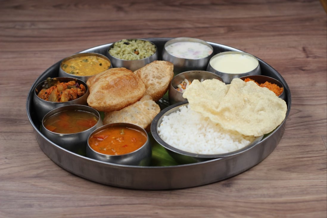 A thali meal served at Dasaprakash. Photo: Dasaprakash Hotels
