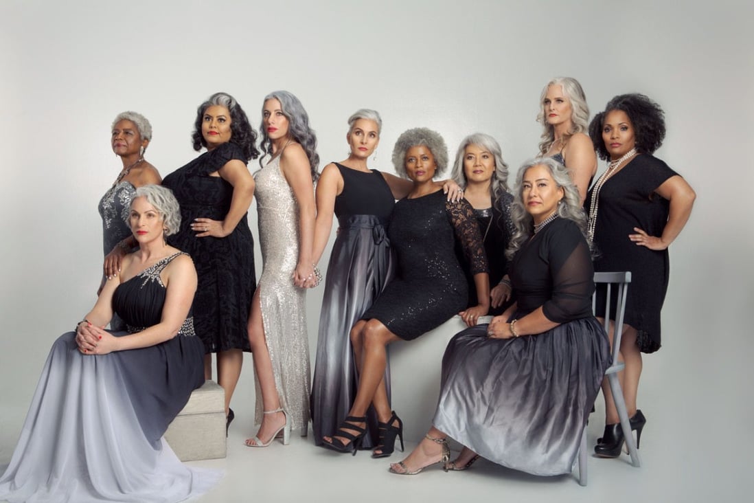 Silver Sisters International is a community of women boldly embracing their grey hair, to fight ageism and sexism surrounding silver manes. Photo: Nicole Barton