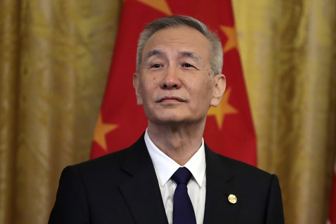 Chinese Vice-Premier Liu He listens as former president Donald Trump speaks before signing a trade agreement at the White House in Washington. Photo: AP