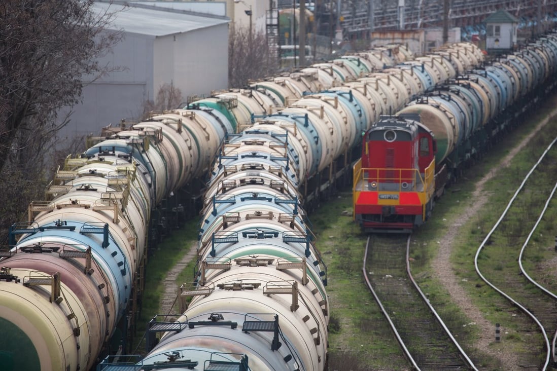 Rail wagons for transporting oil stand in sidings at the RN-Tuapsinsky refinery operated by Rosneft in 2020. Rosneft, Russia’s biggest oil company, has started holding meetings with foreign contractors and suppliers for a massive Vostok Oil project. Photo: Bloomberg