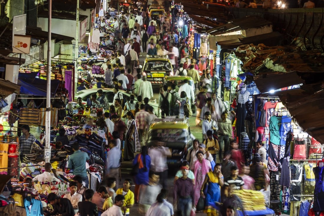 A night scene in crowded Mumbai, ranked the world’s most stressful major city to live in. Photo: Getty Images