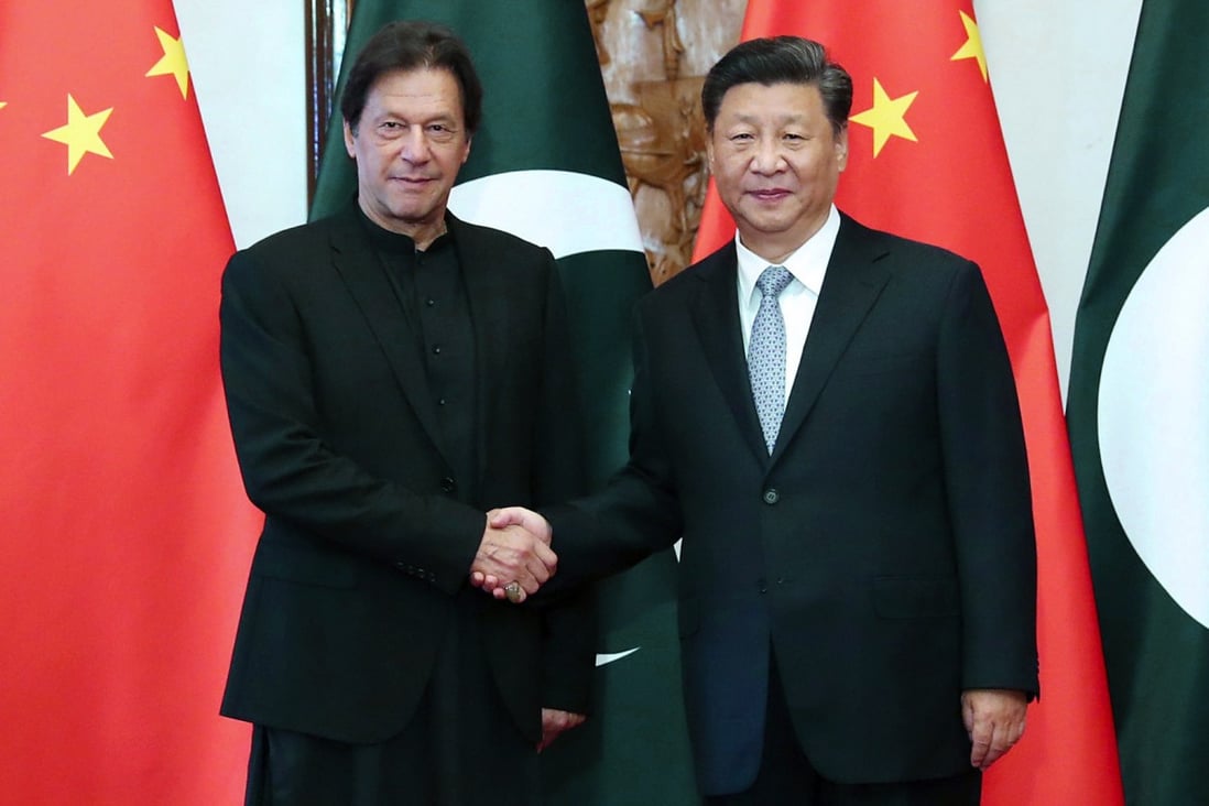 Chinese President Xi Jinping meets Pakistani Prime Minister Imran Khan at the Diaoyutai State Guesthouse in Beijing on October 9, 2019. Photo: Xinhua