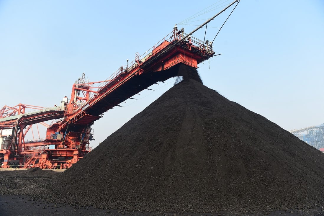 A thermal coal yard in Huanghua port in Cangzhou city, Hebei province in 2020. Photo: Xinhua 