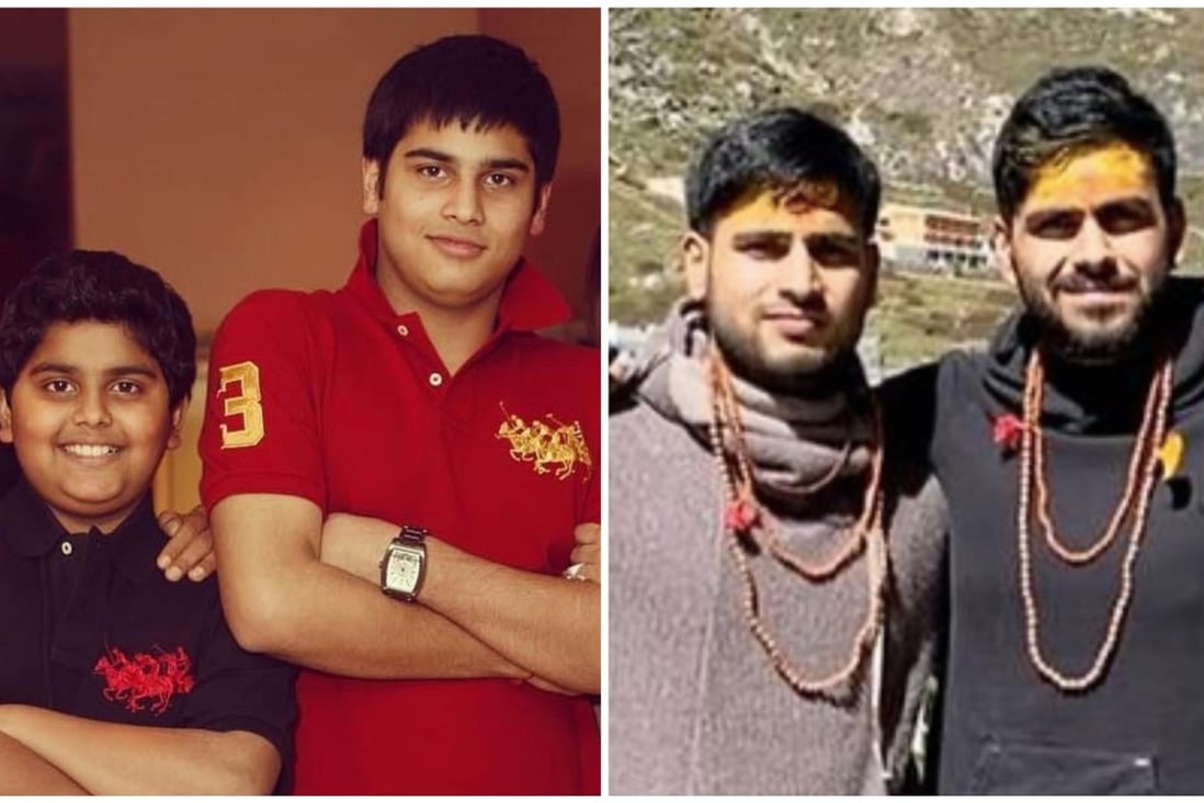 Brothers Jai Anmol and Jai Anshul Ambani, then and now. Photos: @tinaambaniofficial/Instagram