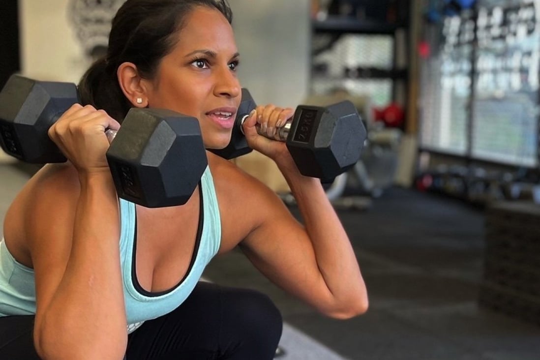 Sammi Jayawardane works out at Guardian Fitness, where nutritionist Lisa Galvin adjusted her diet so her exercise has lasting weight loss benefits.  