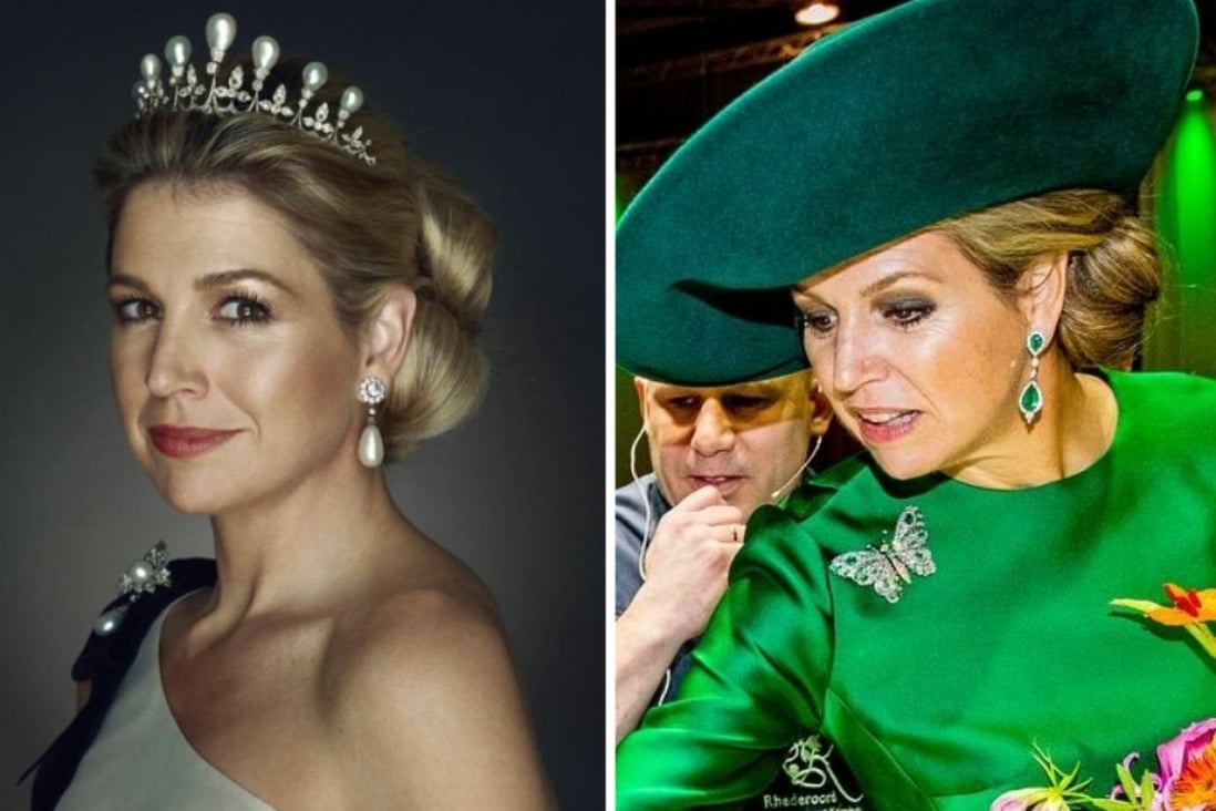 Queen Maxima of the Netherlands likes to adorn her outfits with elaborate jewellery but adopts a more down-to-earth style than most royals. Photos: @maximaofthenetherlands/Instagram, @koninklijkhuis/Instagram