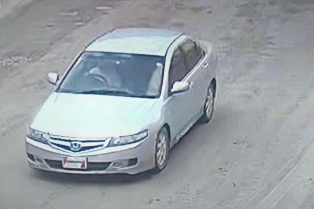 A screen-grab image from security cameras of the Honda City that was supposedly used in the suicide attack in Dasu, Pakistan on July 14. Photo: Handout