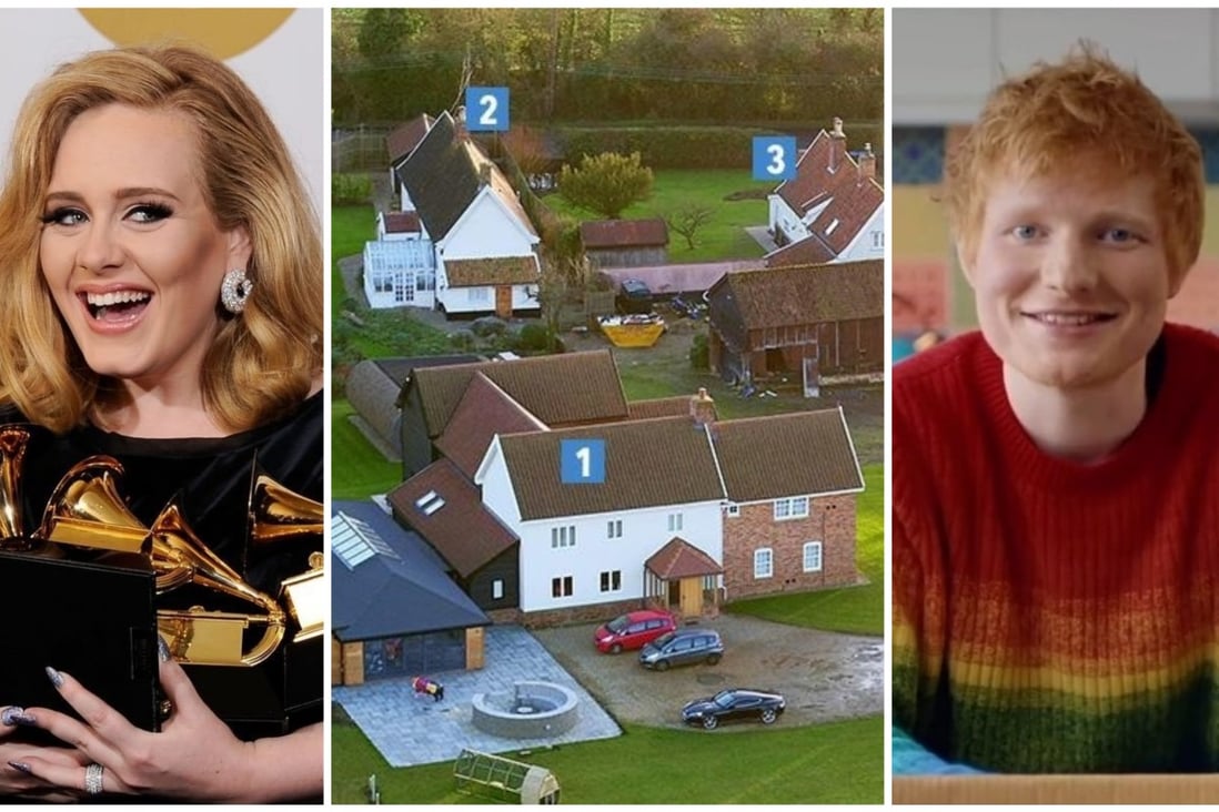 Britain’s red-haired singing sweethearts Adele and Ed Sheeran have the money to buy their privacy – through property acquisitions. Photos:  @AdeleSlaysUrFav, @WORLDMUSICAWARD, @VCM1234/ Twitter