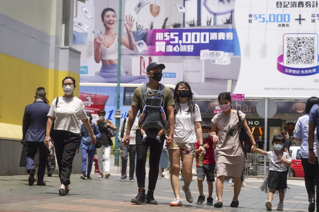 People stroll around Tsim Sha Tsui in Hong Kong on August 2. Shoppers in the Asia-Pacific increasingly rely on local payment platforms like QR codes and apps. Photo: Sam Tsang