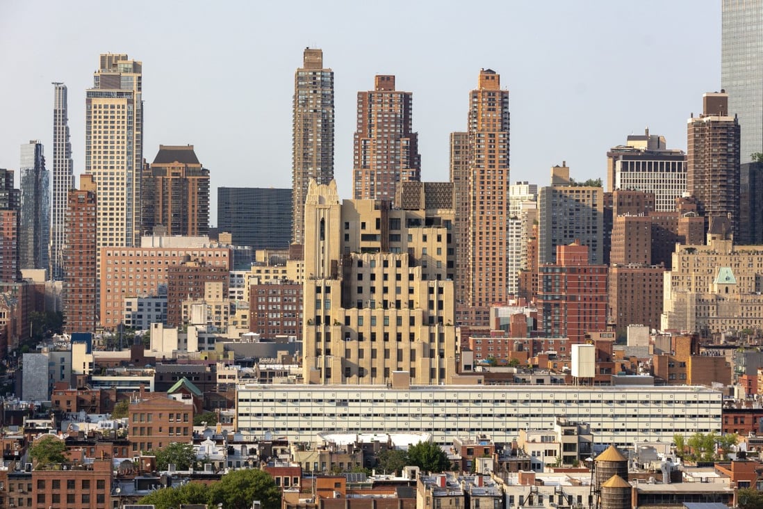 Part of the New York skyline is seen on July 5. House prices in the US rose 18 per cent in May, compared to a year ago. Photo: Bloomberg