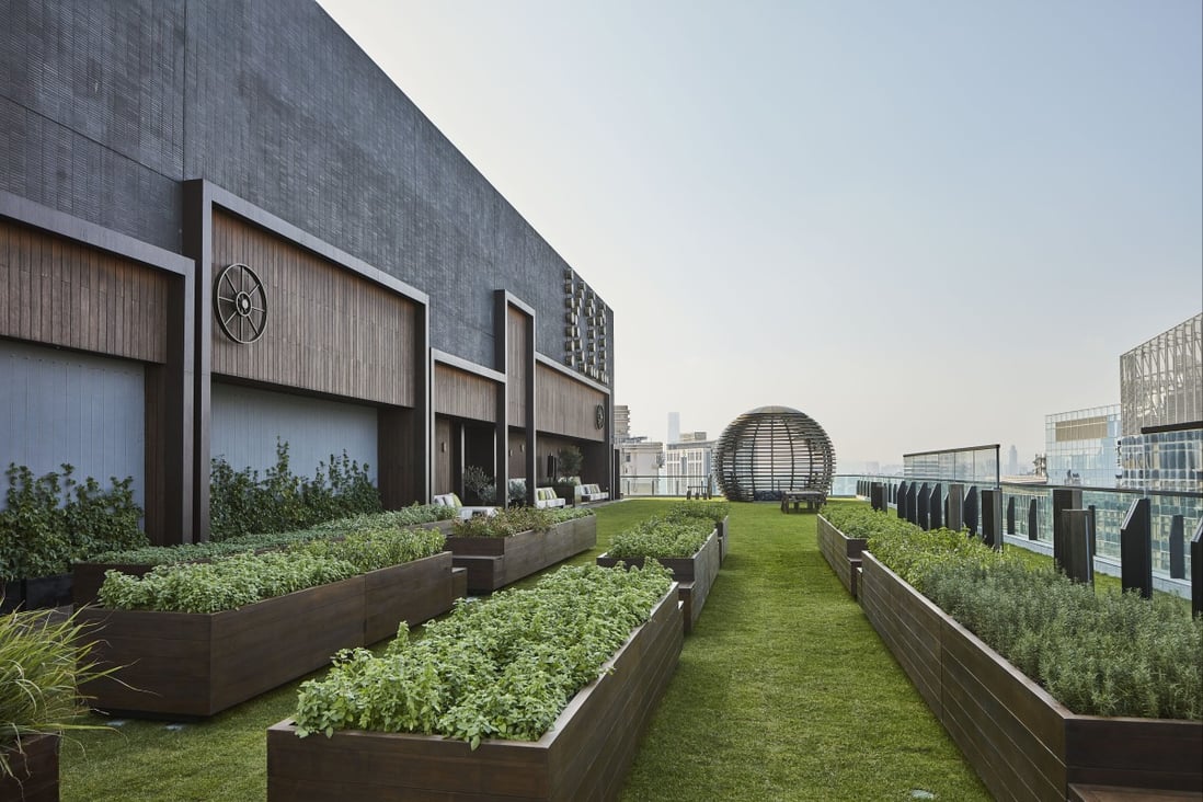 A rooftop garden at K11 Atelier King’s Road, in Quarry Bay, Hong Kong. Photo: Kevin Mak