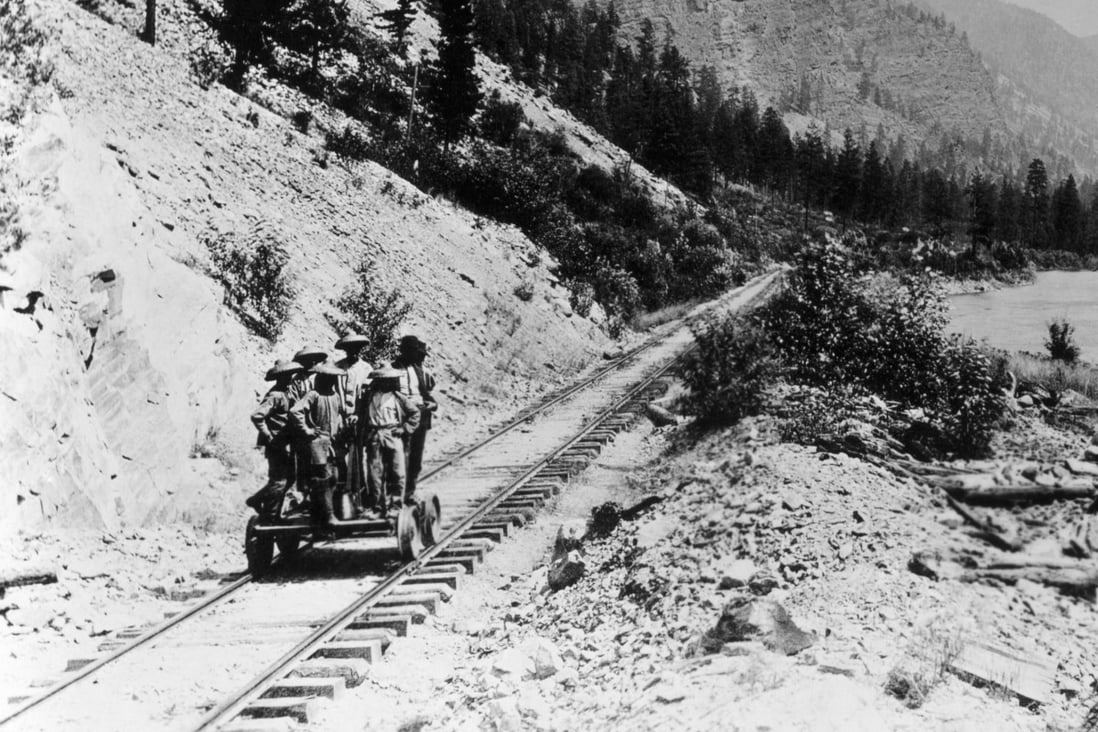 Chinese labourers working on the Northwest Pacific Railway in the United States in the 1880s. Imported Chinese labourers were called coolies, a label author Mae Ngai is seeking to lift from their backs in her book The Chinese Question. Photo: Getty Images