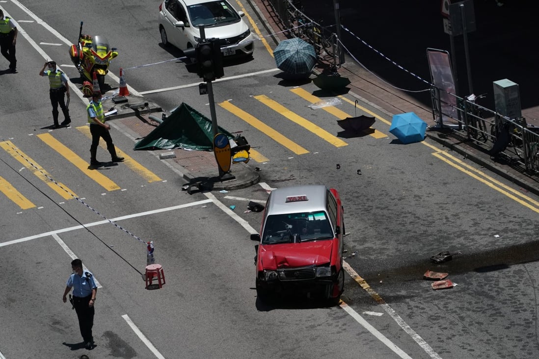 Two people were killed and several others injured in a serious traffic accident at Kwong Fuk Road, Tai Po, on August 22. Photo: Felix Wong
