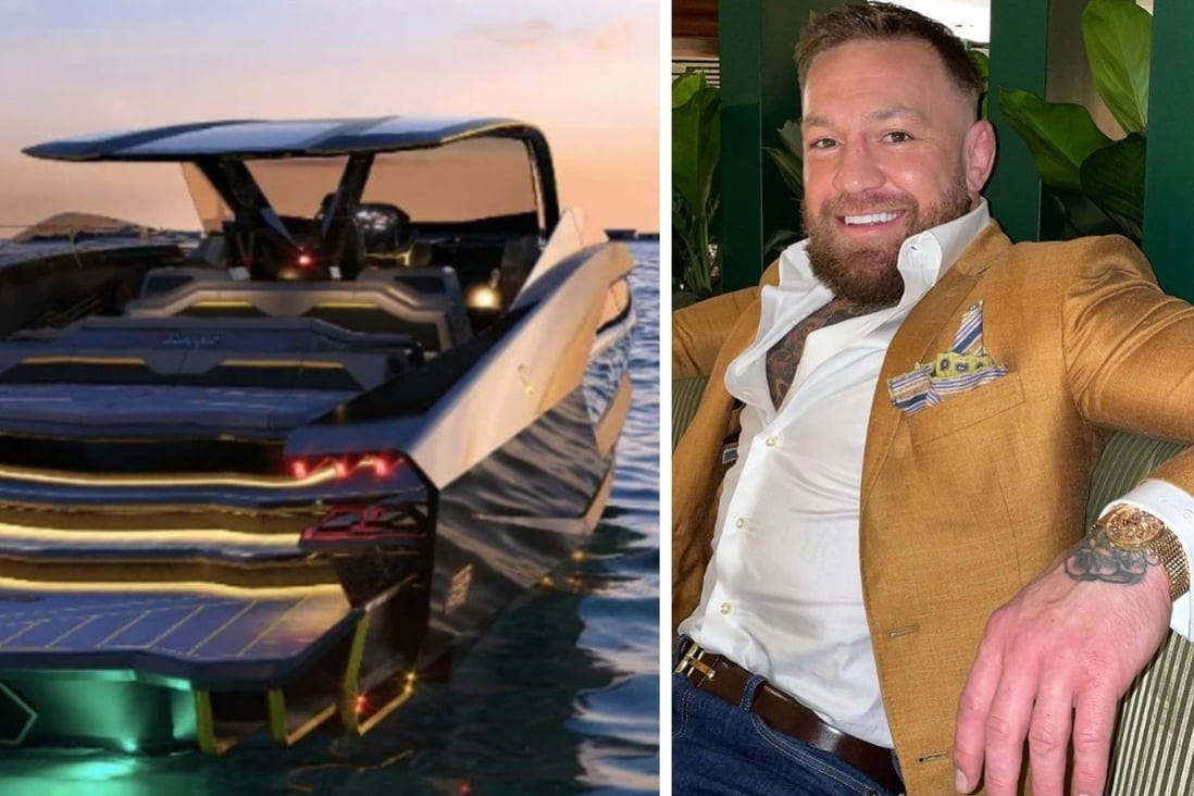 McGregor’s purchase of the Lamborghini yacht has cost him US$3.6 million. Photos: Lamborghini.com, @thenotoriousmma/Instagram