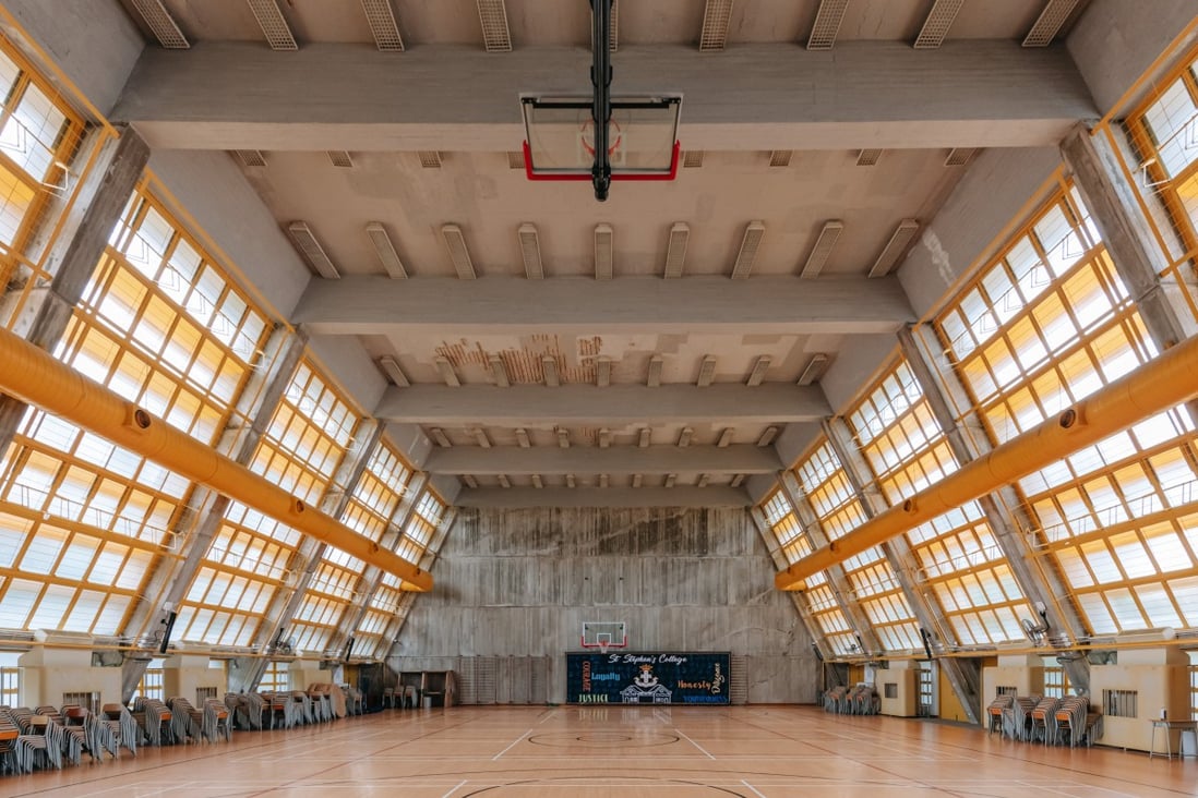 The interior of the Brutalist gymnasium designed by Ho Tao at St Stephen’s College, Stanley. When a global survey of Brutalism cited only this building in Hong Kong, architects set out to find and celebrate more of them. Photo: Kevin Mak/1km Studio