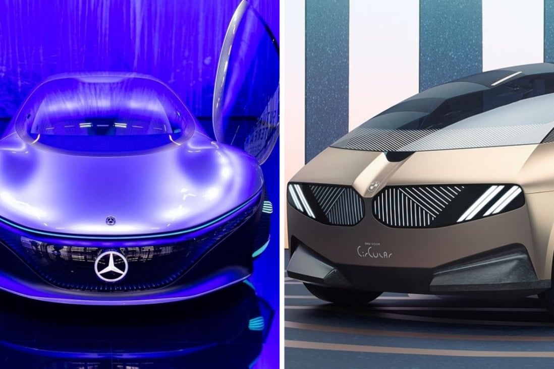 How have established luxury car brands like Mercedes-Benz and BMW remained competitive today?  Photos: @MB_Museum, @carwowuk/Twitter