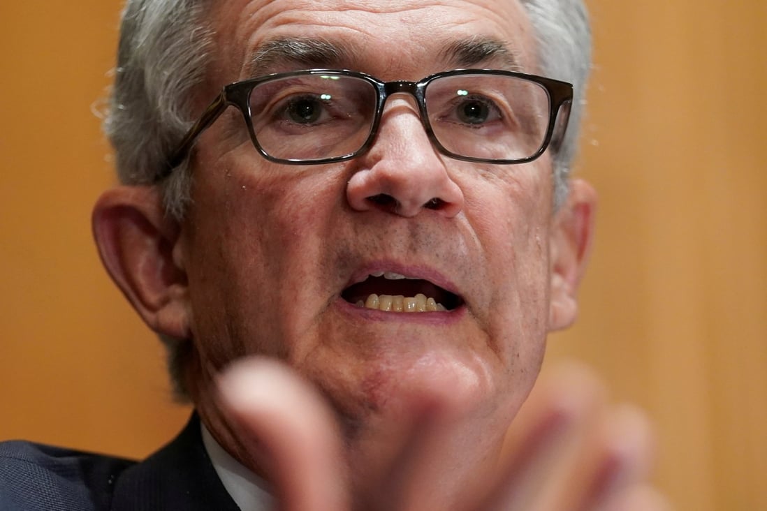 Federal Reserve chair Jerome Powell testifies before a Senate committee hearing in Washington on July 15. Are we now supposed to look to an unelected, unaccountable fund manager – or, perhaps, to Powell – to rescue human civilisation from collapse? Photo: Reuters 