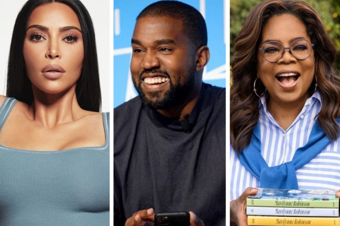 Kim Kardashian, Kanye West, Oprah Winfrey and Jessica Alba all have their own business empires that are worth billions of dollars. Photos: @skims, @oprah, @jessicaalba/Instagram; @raptvcom/Twitter