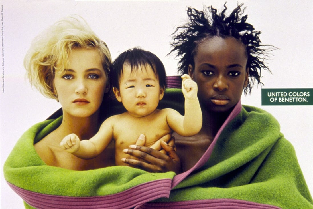 A Benetton poster from 1990. The Italian retailer, once hugely successful, has been supplanted by other brands. Now, the posters are the thing many people remember about it.