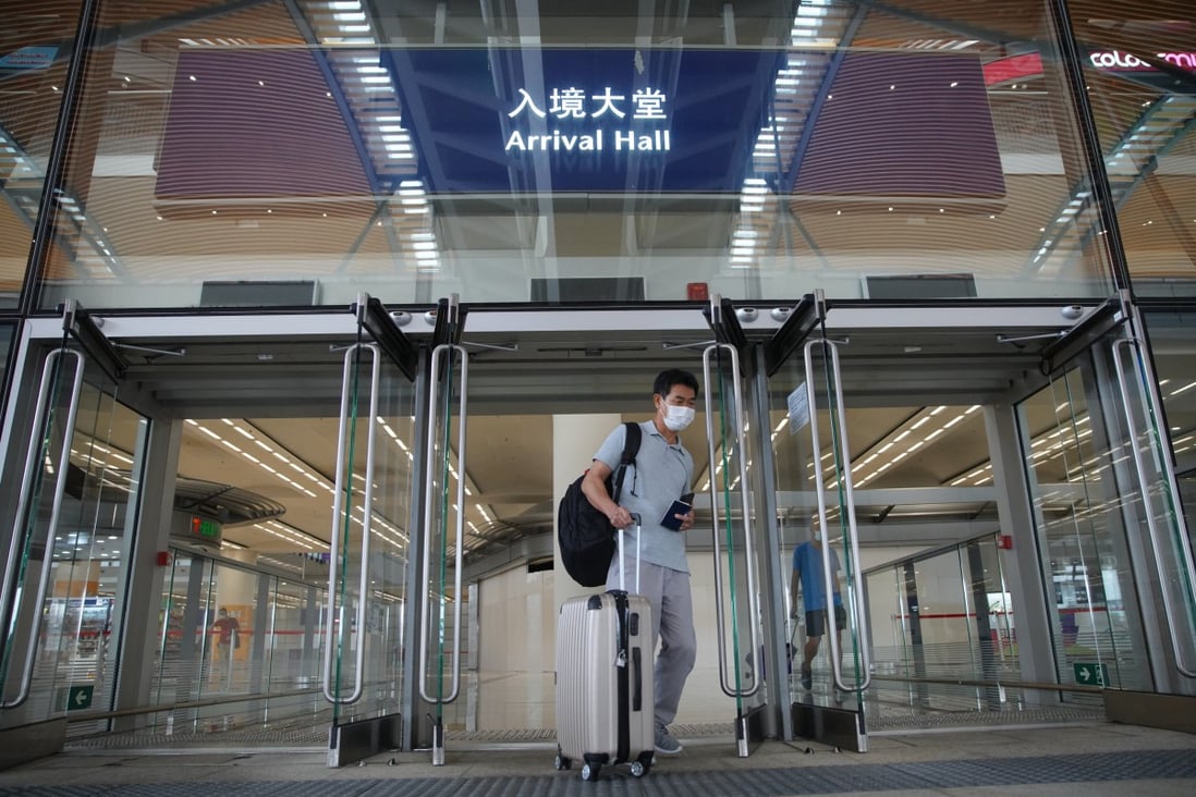 A traveller exits the arrival hall at the Hong Kong-Zhuhai-Macau Bridge’s Hong Kong Port on September 28. Photo: Winson Wong